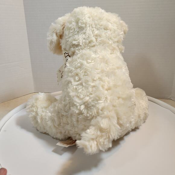 DanDee Plush Cream Puppy Dog 10" Love Heart Valentine's Stuffed Animal - Picture 6 of 16